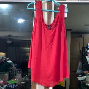 Torrid red chiffon tank